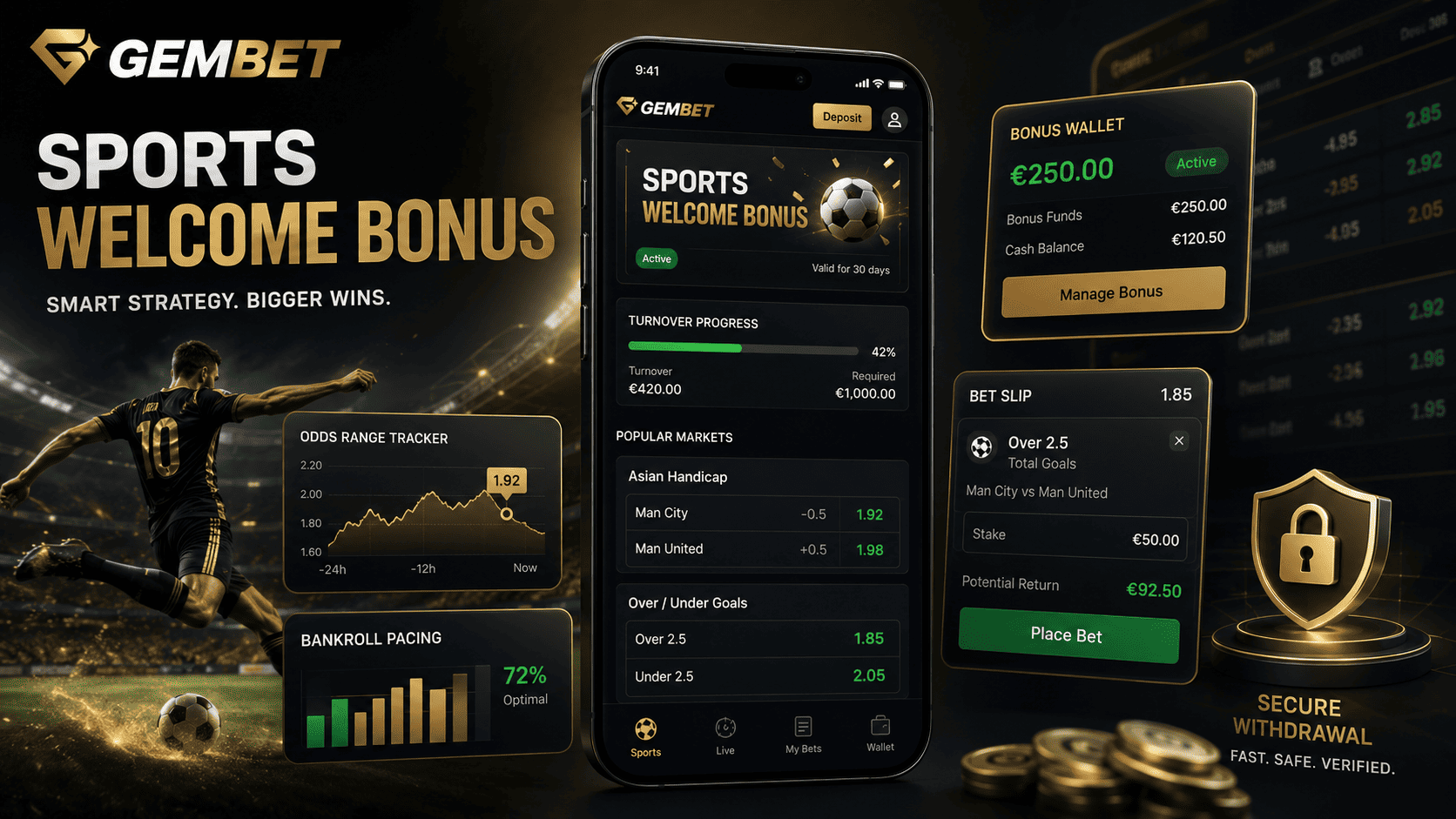 Gembet promotion guide for sports welcome bonus sticky bonus turnover rules and bankroll strategy