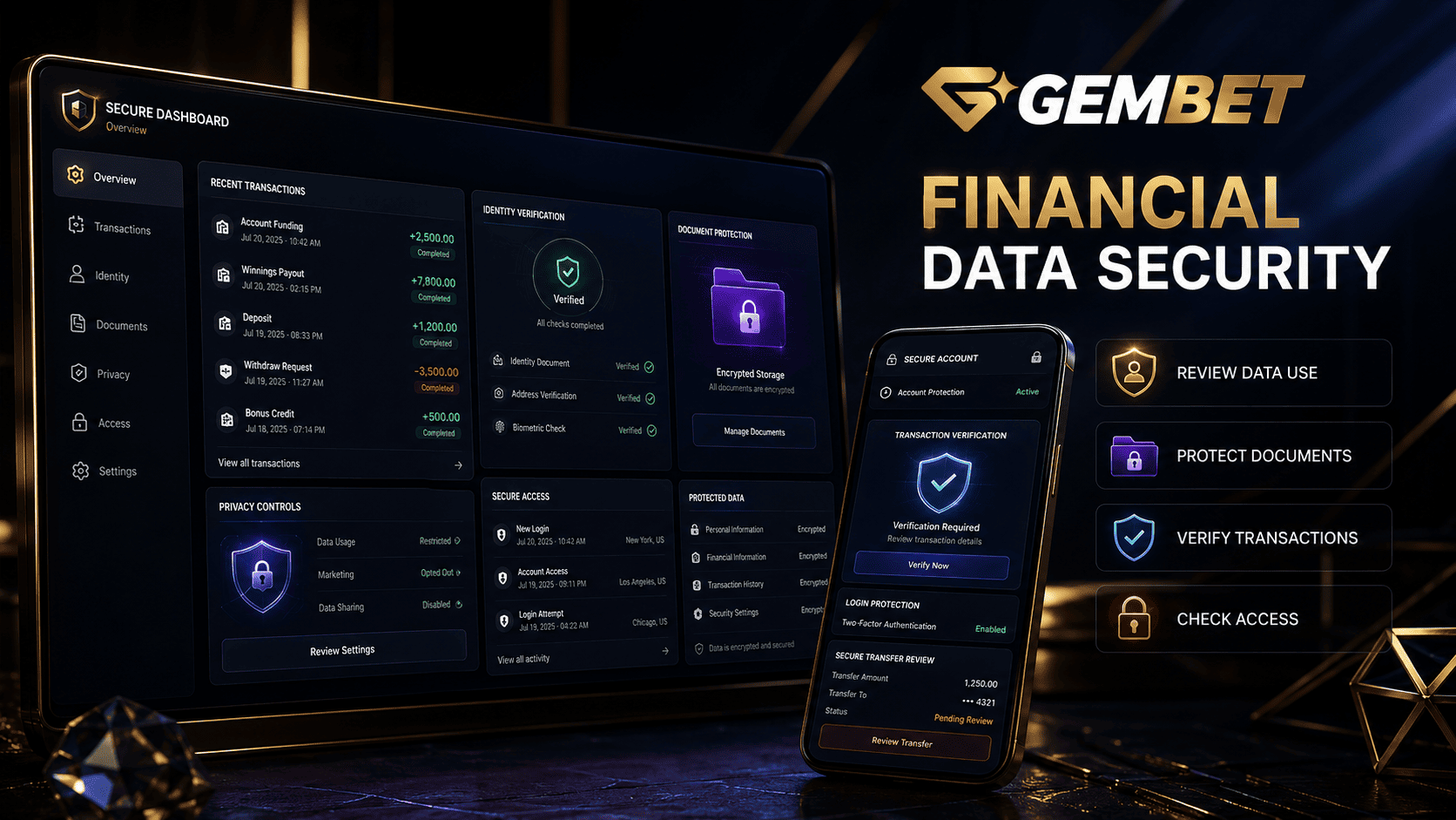 Gembet privacy policy financial security
