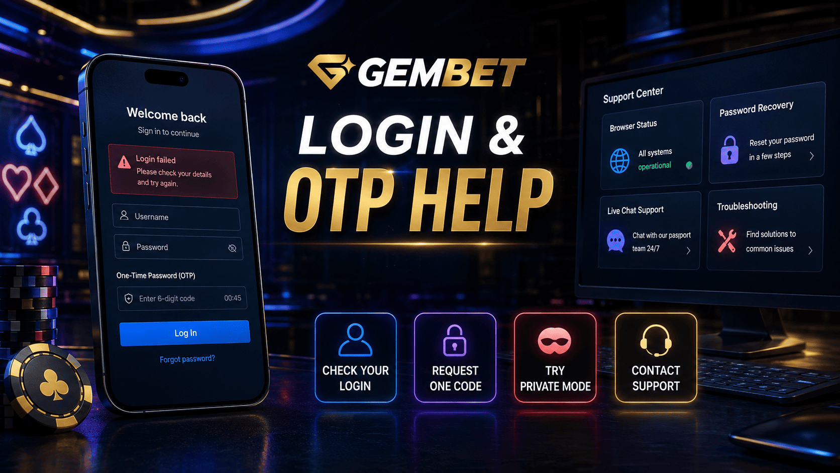 Customer service login and OTP troubleshooting