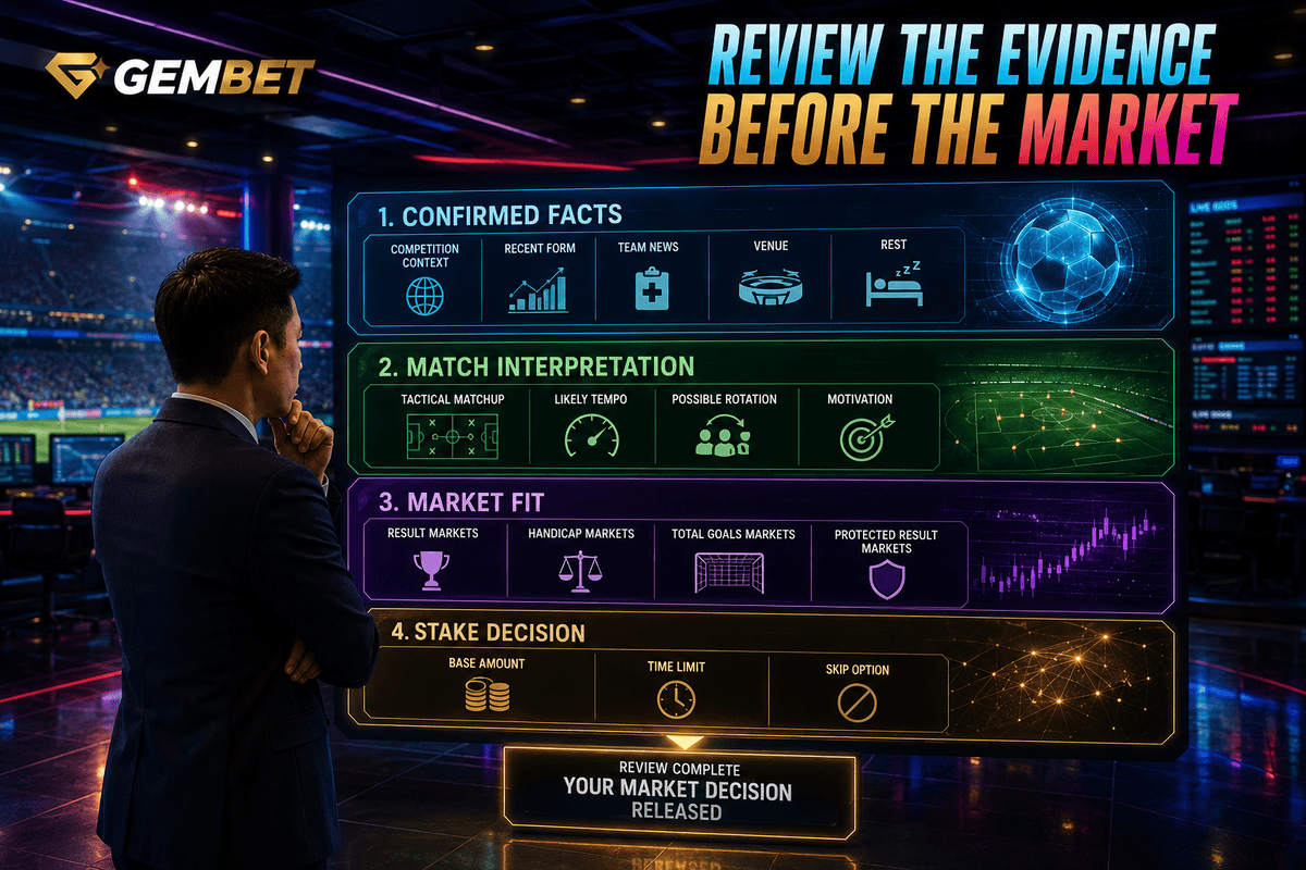 Gembet sportsbook guide before placing football bets