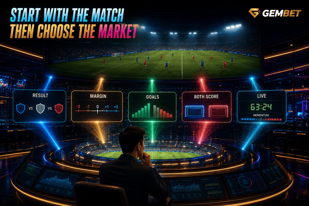 Gembet sportsbook football market selection