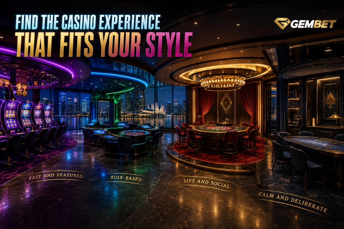 Casino game guide for choosing a suitable Gembet Singapore experience
