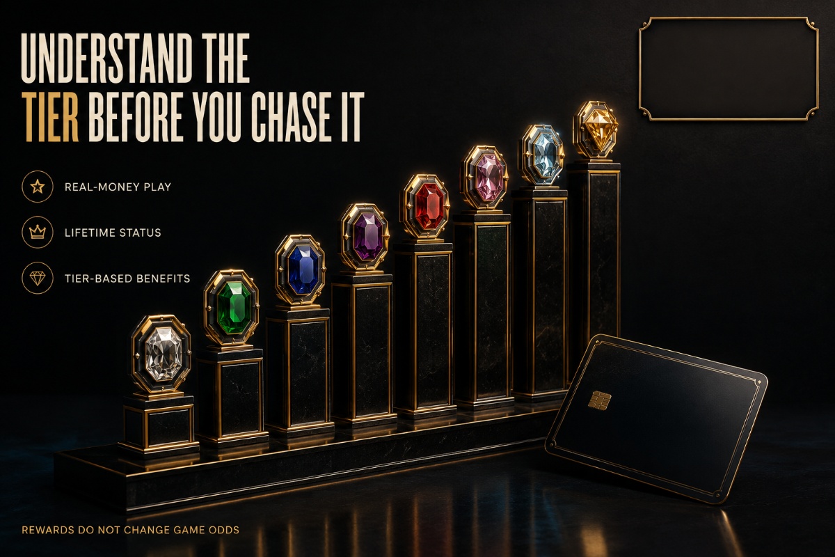 VIP casino Gembet tier progression with eight membership levels and key qualification rules