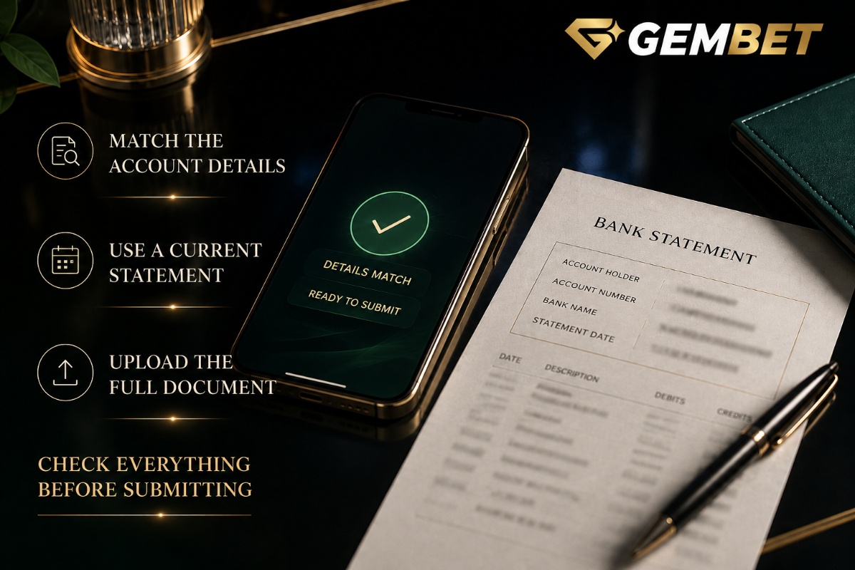 Bank account verification guide with bank statement and account matching checks