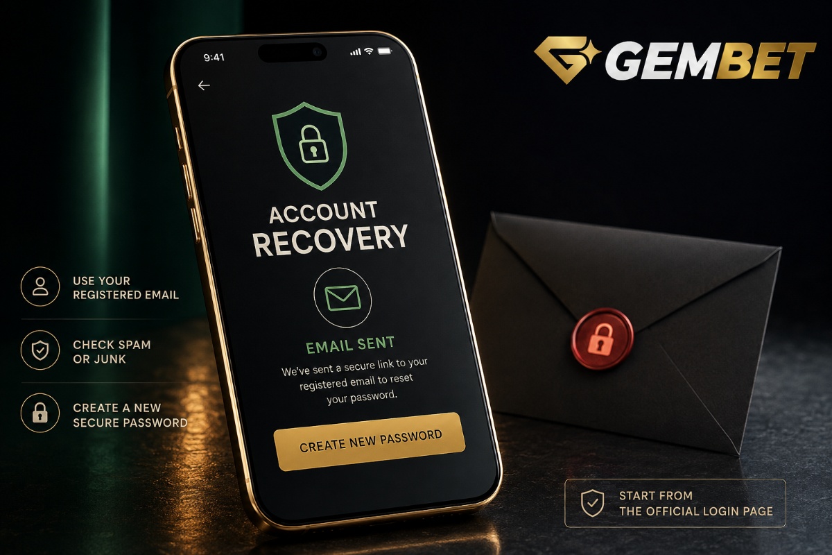 Password reset account recovery guide with secure email and new password steps