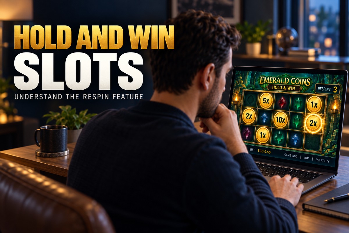 Hold and Win Slots guide showing locked coin symbols and a respin feature