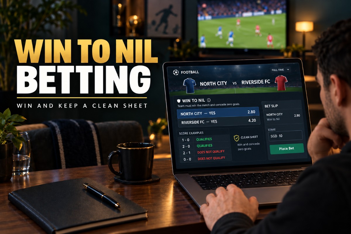 Win to Nil Betting guide showing a football team winning while keeping a clean sheet